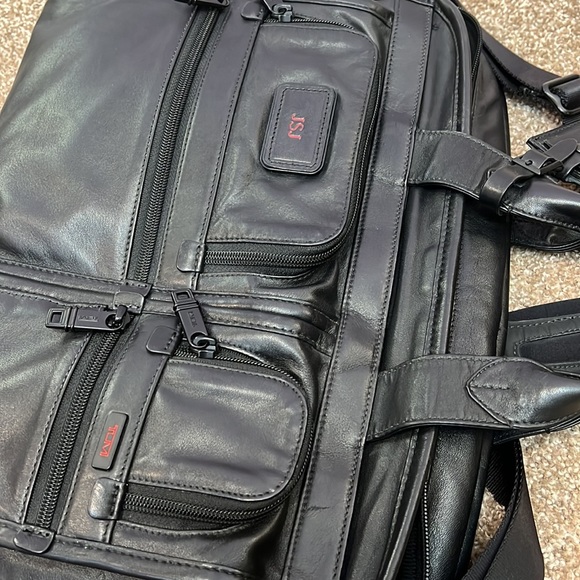 TUMI Alpha Leather Compact Laptop Briefcase Style 96114DH - Picture 14 of 15